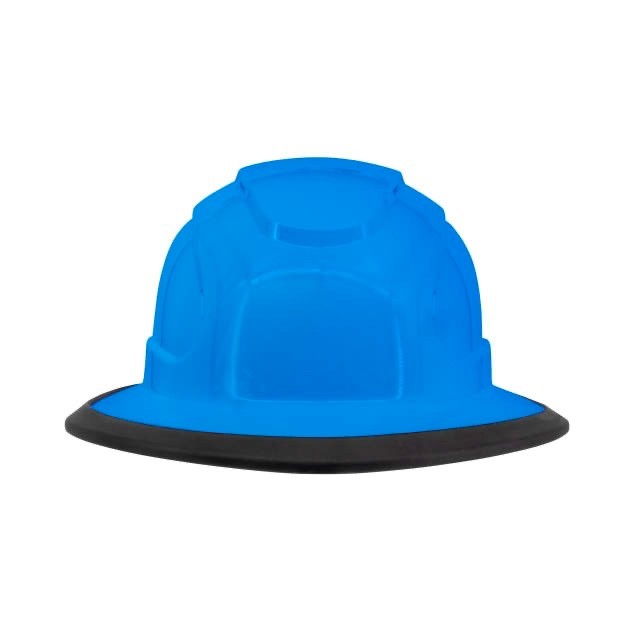 HD Blue Full Brim Hard Hat with 6 Point Suspension With Chin Strap