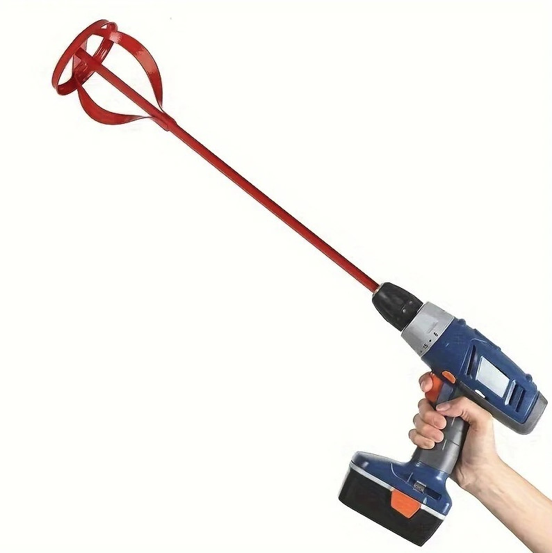 1pc Drill Mixer Paddle Hex Shaft Paint Cement Mortar Stirrer – NEW