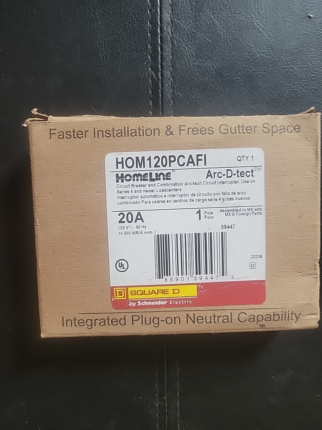 NEW Square D HOM120PCAFI 20 Amp 1 Pole 120V Combo Arc Fault Circuit Breaker 🔴🔴
