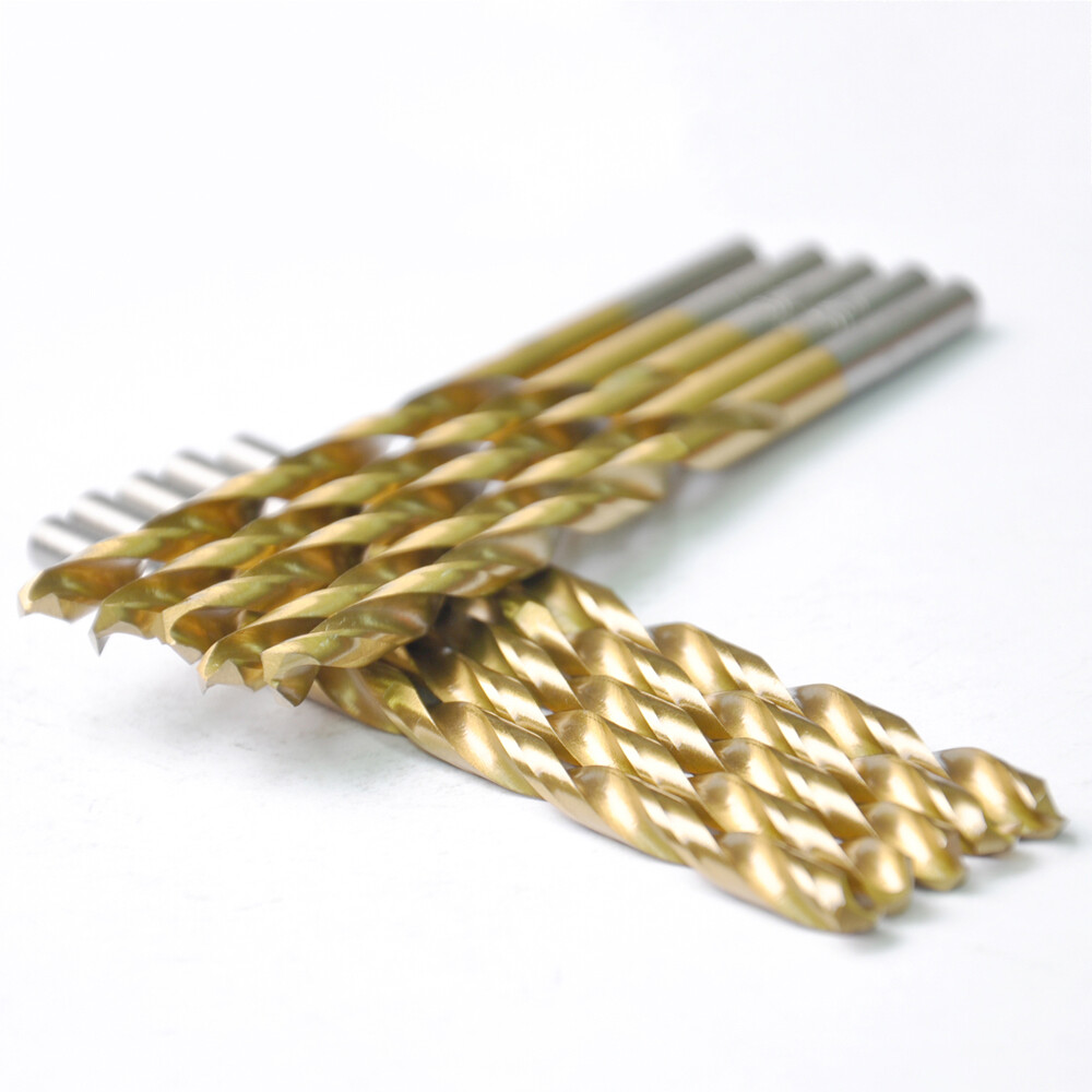Drillforce 10PCS 7/64″ Titanium Drill Bits Set HSS Metal Woodworking Drill Bit