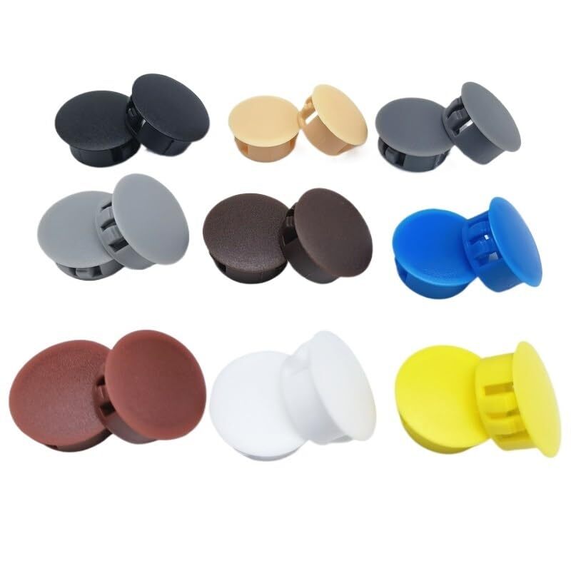 Round Plastic Blanking End Caps Hole Cover Tube Pipe Inserts Plug Bung 5mm-60mm