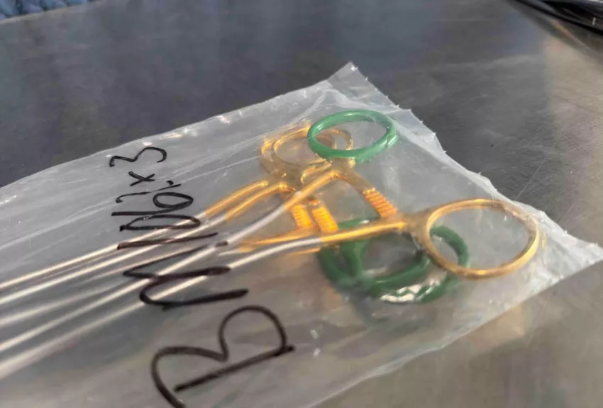 NEW Aesculap Laparoscopic Gold Handle Tungsten Carbide Needle Holders Graspers