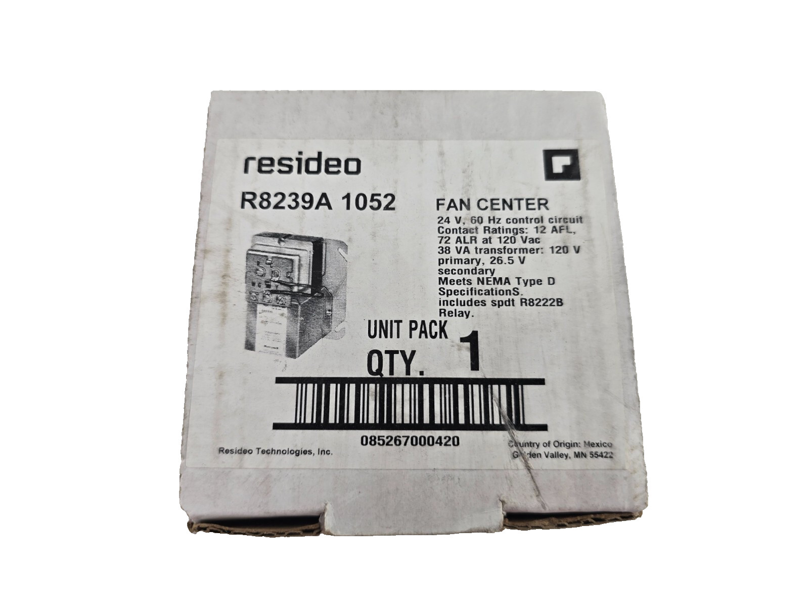 Resideo R8239 A 1052 Fan Center Model R8239 A 1052
