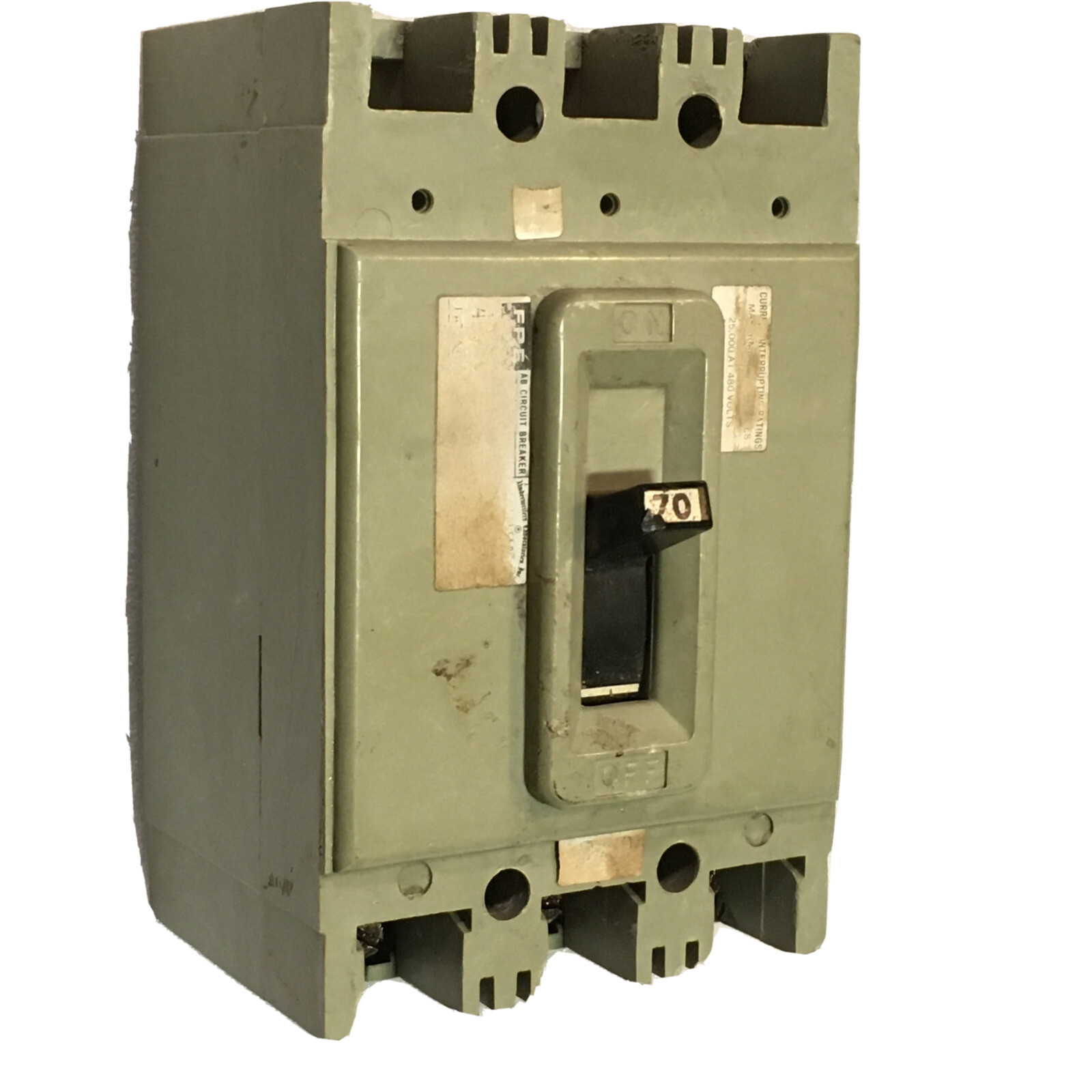 FEDERAL PACIFIC Electric HEF631070 70A 600V 3P CIRCUIT BREAKER WARRANTY FPE HEF