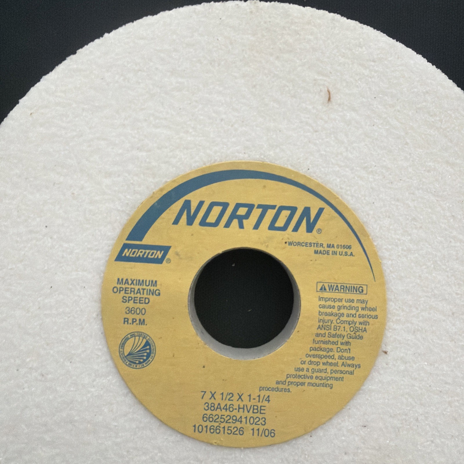 8- Norton, Cincy, MiscSurface Toolroom Grinding Wheel 7″x Misc 1-1/4 Arbor All