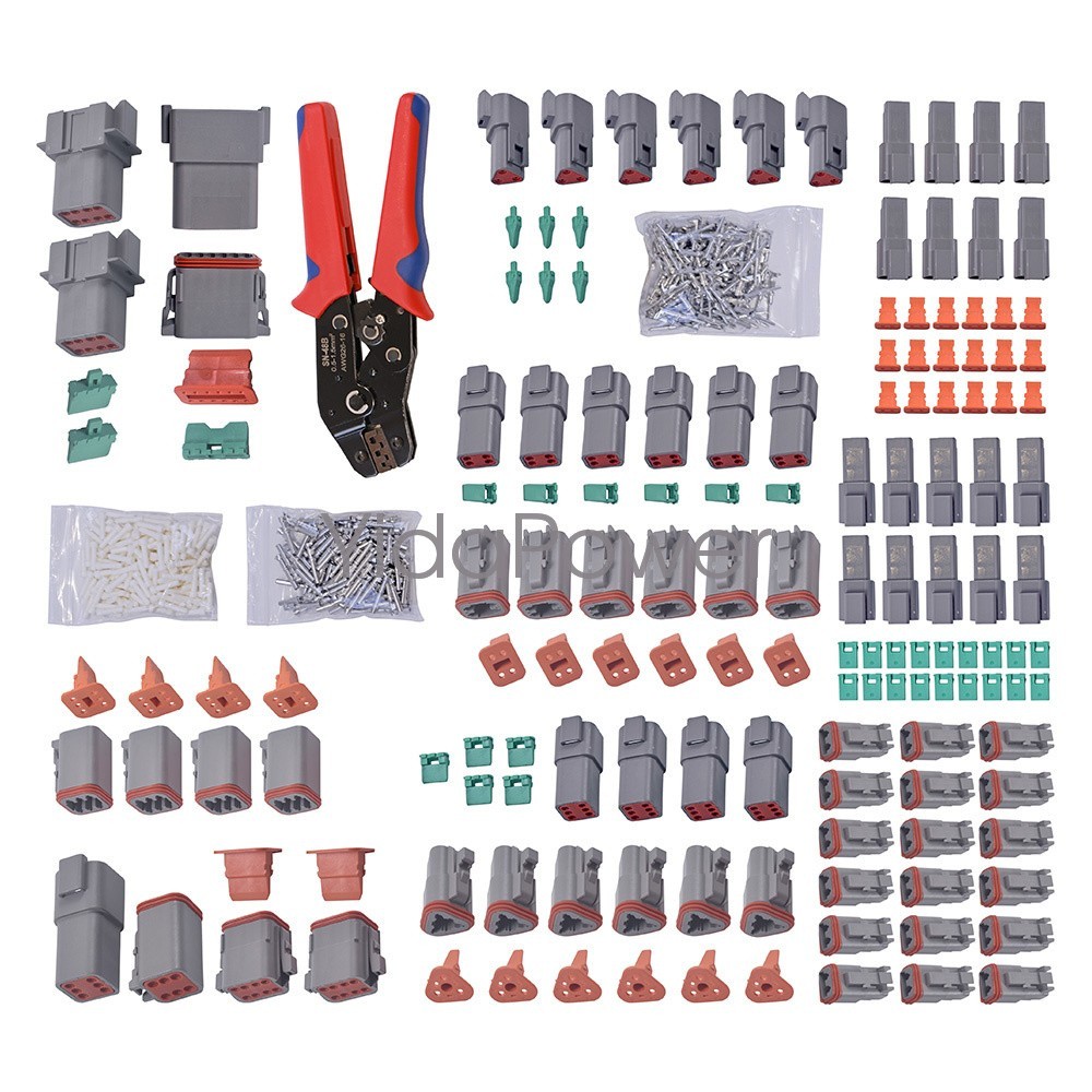 US Connector Plug KIT 1750PCS With Crimp Tool Automotive #DT-KIT3-TR