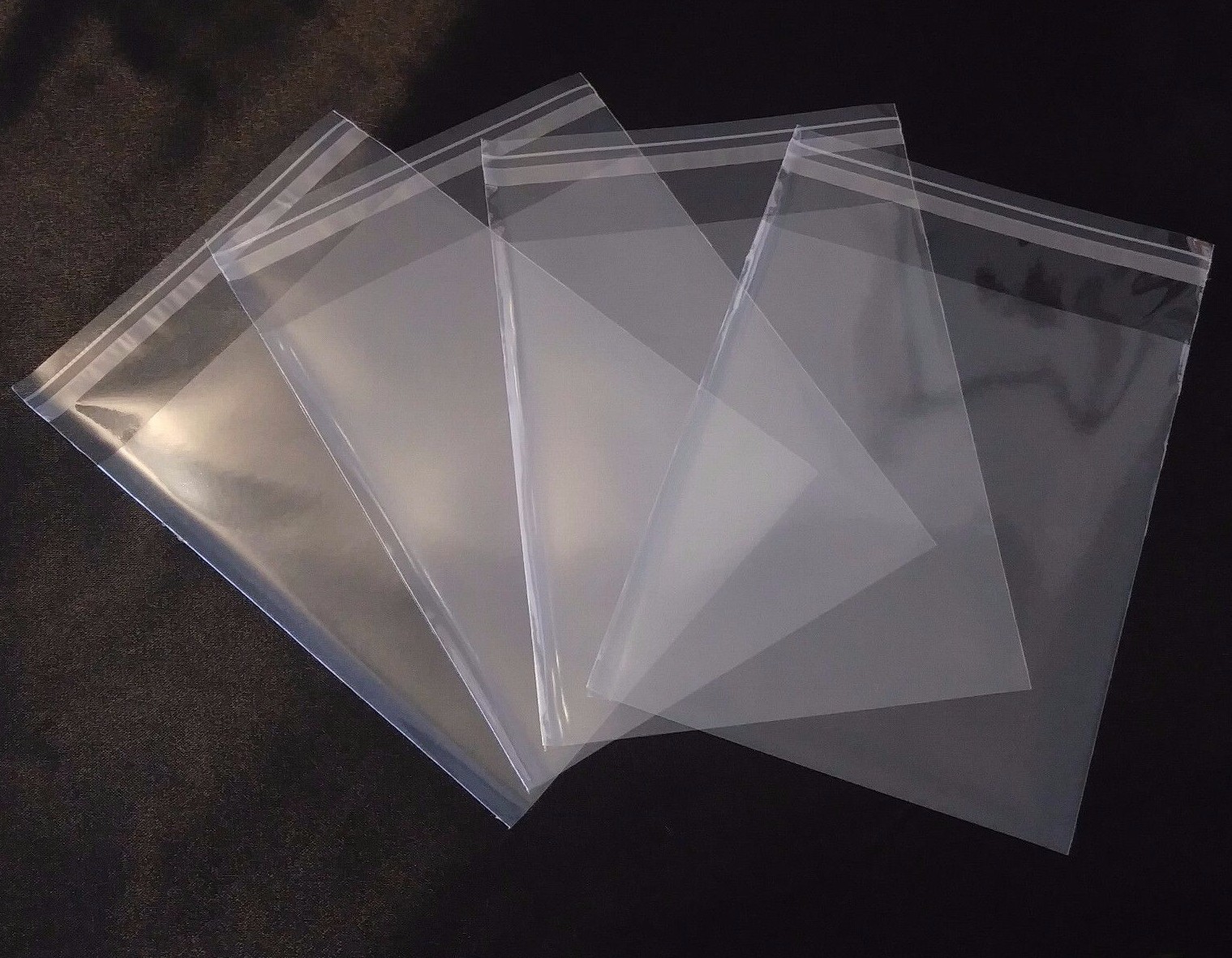 Clear Resealable Self-Adhesive Cello Lip Plastic Bags 5-3/4 x 8-3/4 1.2Mil Poly