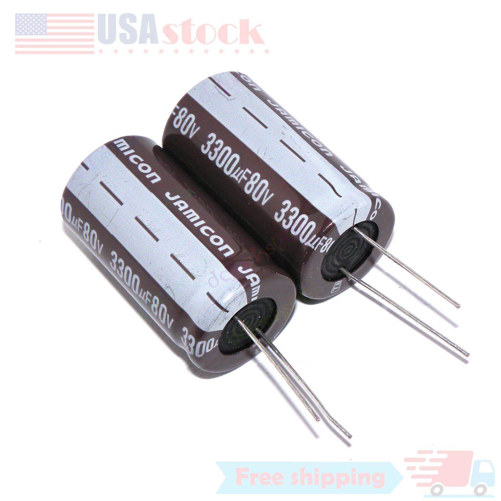 2x 3300uF 80V Electrolytic Radial Lead Capacitor 80V3300uF 22×40 mm