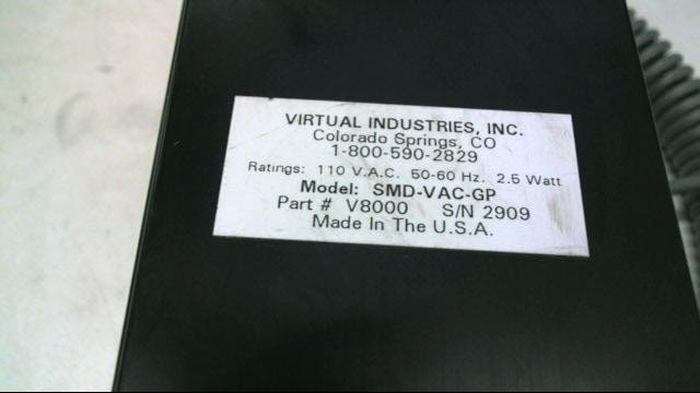 Virtual Industries V8000 Solder Fume Vacuum ESD Safe SMD-VAC-GP