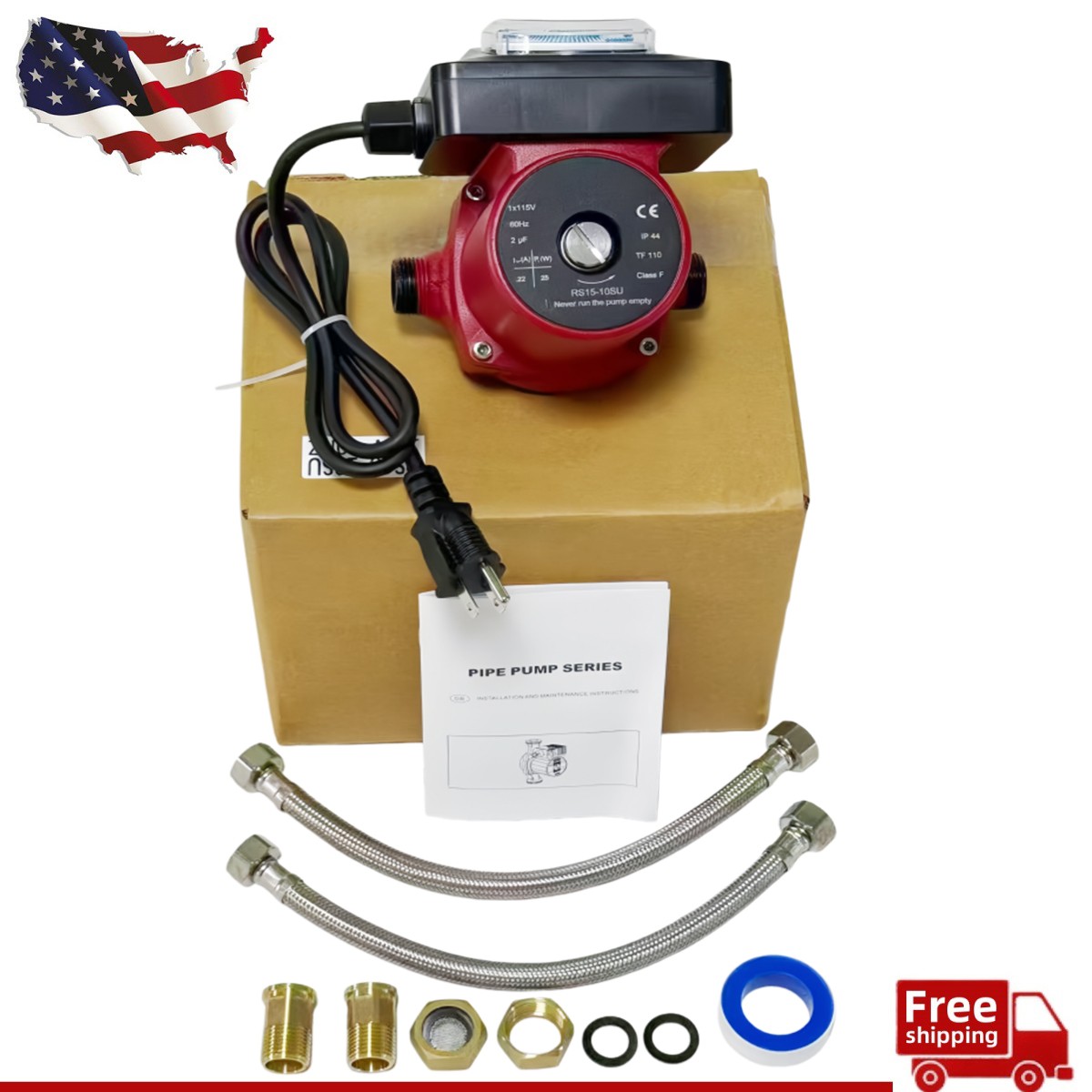 Hot Water ReCirculating Pumps 595916 UP15-10SU7P Fits For Grundfos 1/25 HP 115V