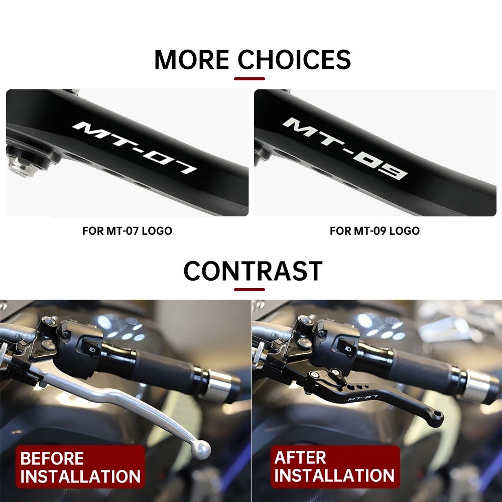 2025 Short Brake Clutch Lever For YAMAHA MT-07 MT07 MT-09 MT09 Tracer