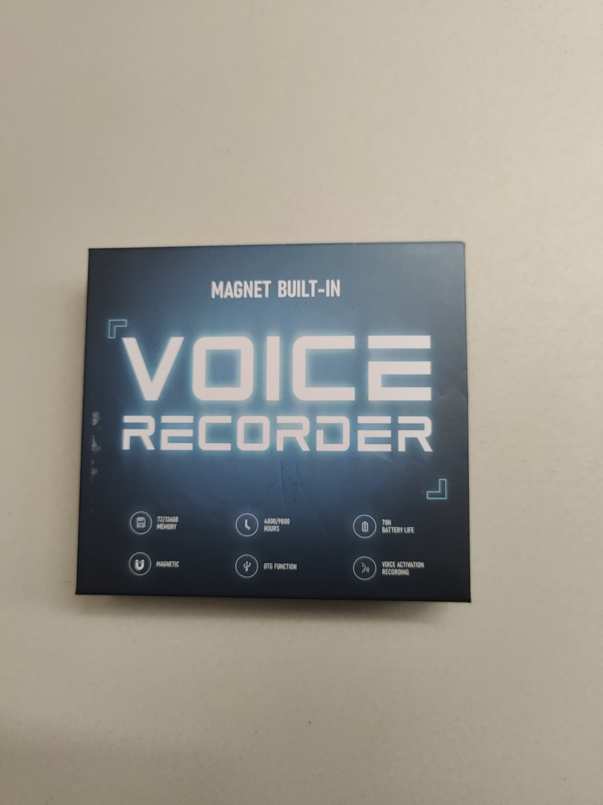 128GB Magnetic Voice Recorder 9800Hrs AI Noise Reduction Portable with Playback