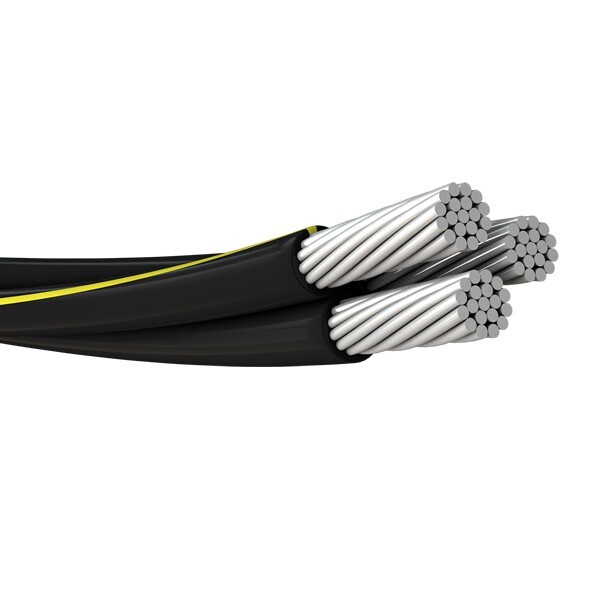 250′ Erskine 6-6-6 Triplex Aluminum URD Direct Burial Cable (70 Amp) 600V