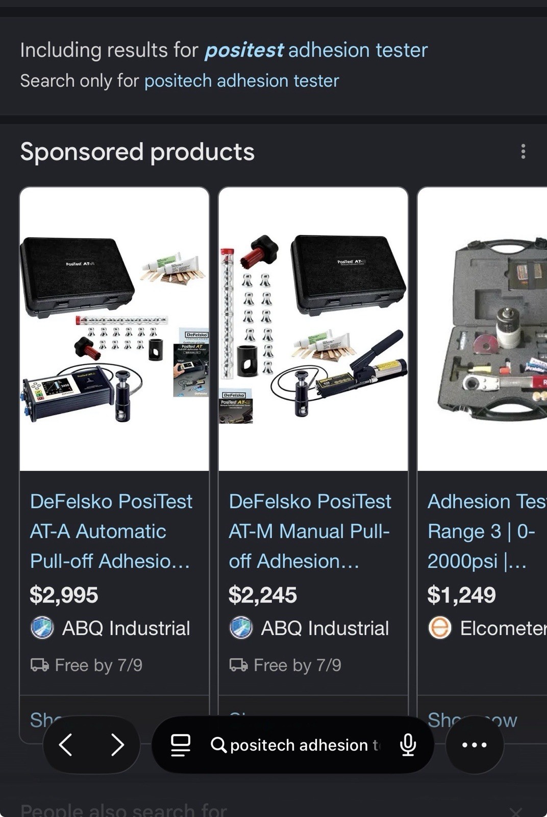 DeFelsko PosiTest AT Adhesion Tester Kit w/ Carrying Case, Adhesion Tester