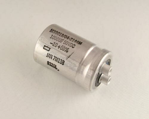M39018/04-2144M UCC CAPACITOR 1,000UF 50V ALUMINUM ELECTROLYTIC LARGE CAN