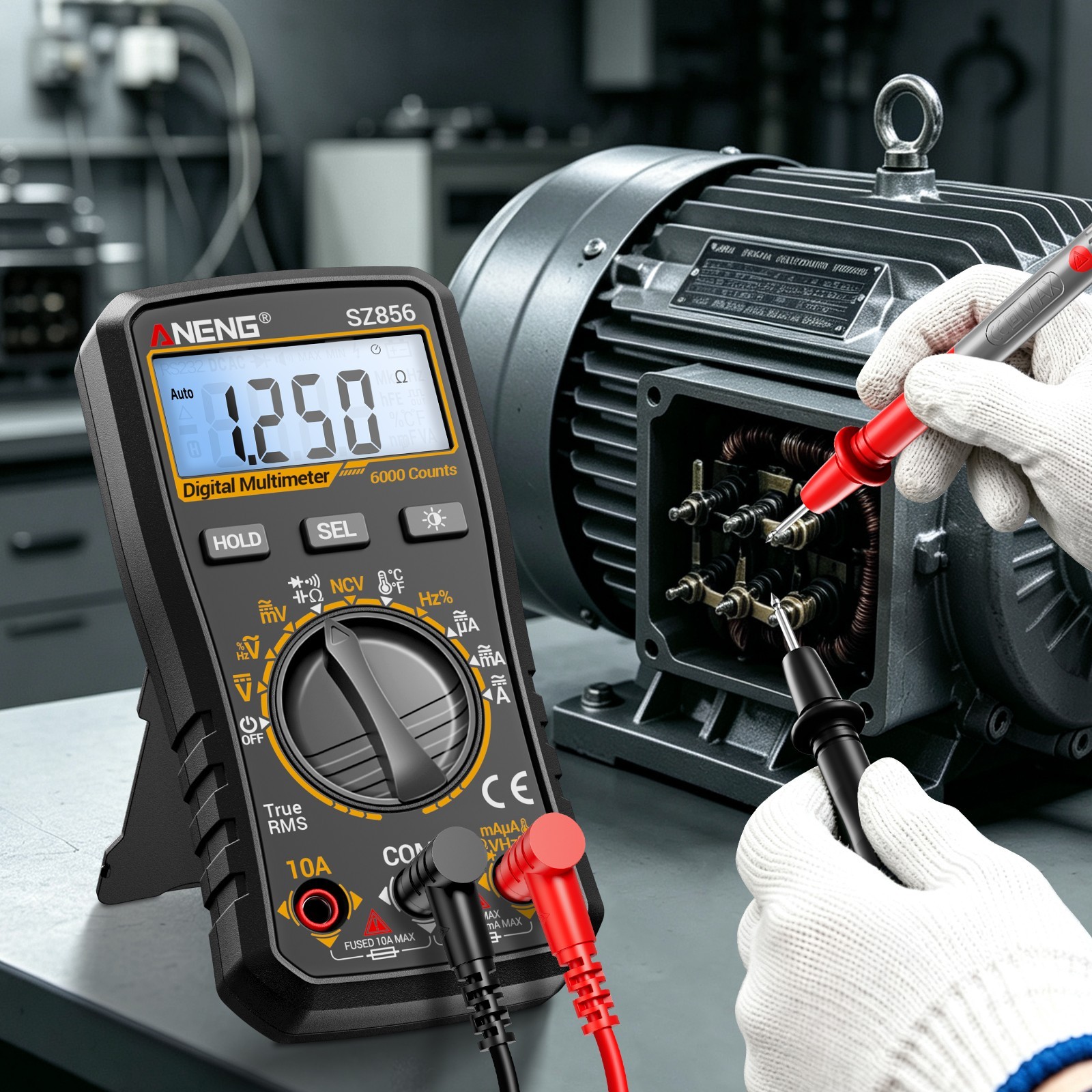 ANENG True RMS Digital Multimeter 6000 Counts Auto Range Kit with Voltage Tester