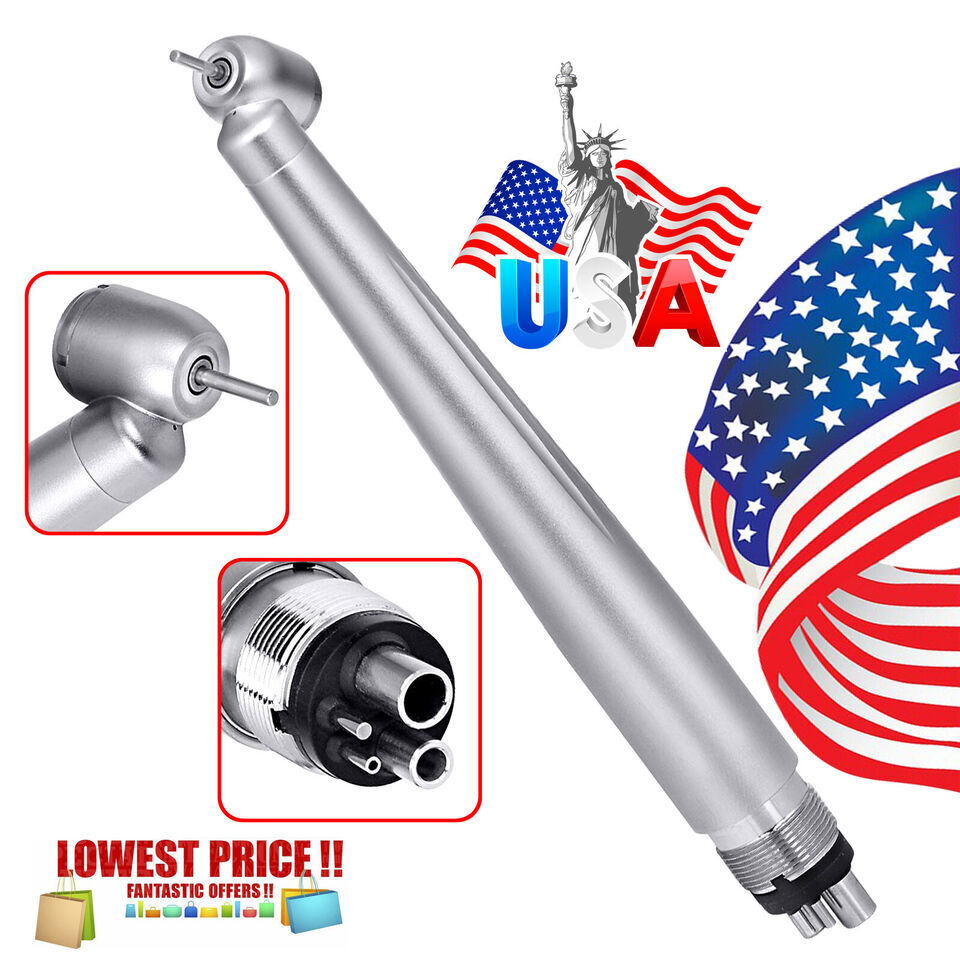 WCA4 Dental 45 Degree Surgical High Speed Handpiece Push Button Turbine 4H