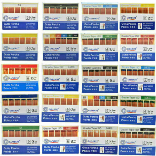 Dental Endodontic Absorbent Paper Points Gutta Percha Taper 0.02 0.04 0.06