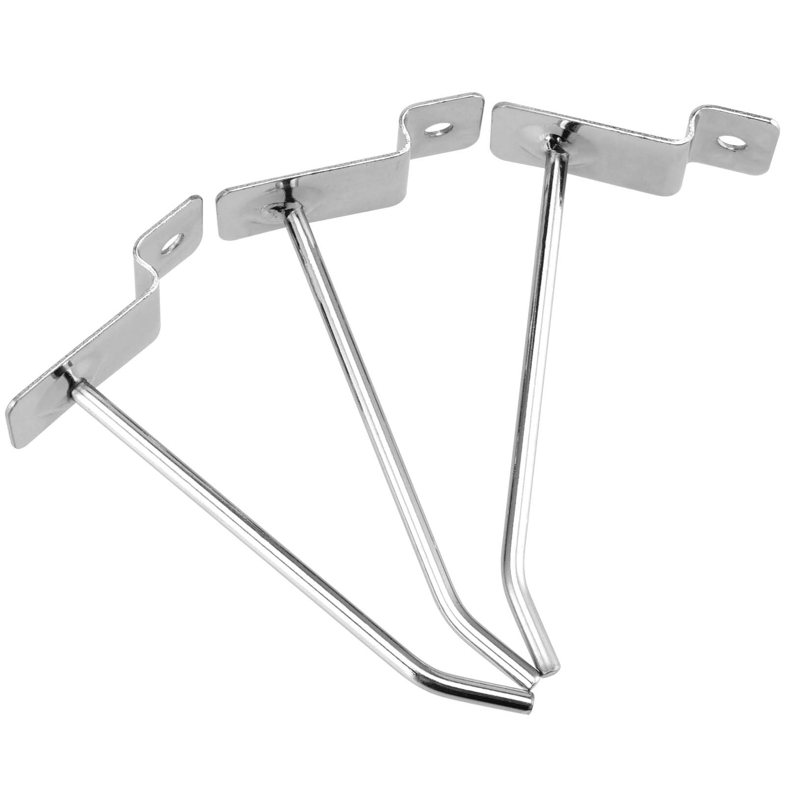 MUKLEI 100 PCS 4 Inch Silver Slatwall Hooks Slat Wall Gridwall Panel Slat Wal…
