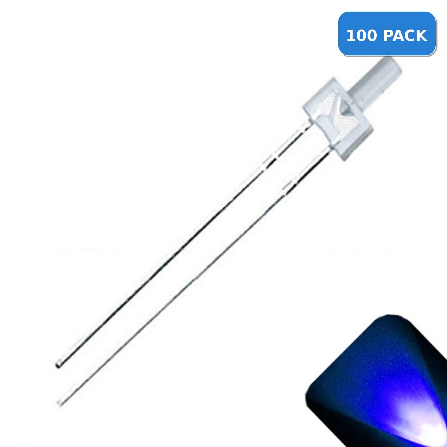 100 x 2mm Tower Blue LED Super Bright Lighthouse LEDs Model Building Scale Ho Ul