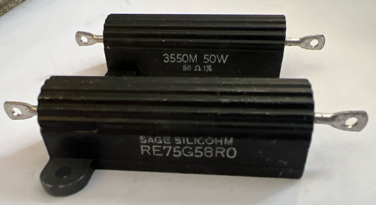 SAGE 58 Ohm 50 Watt Resistors 1% Tolerance Sage RE75G58R0 New Quantity Of 2