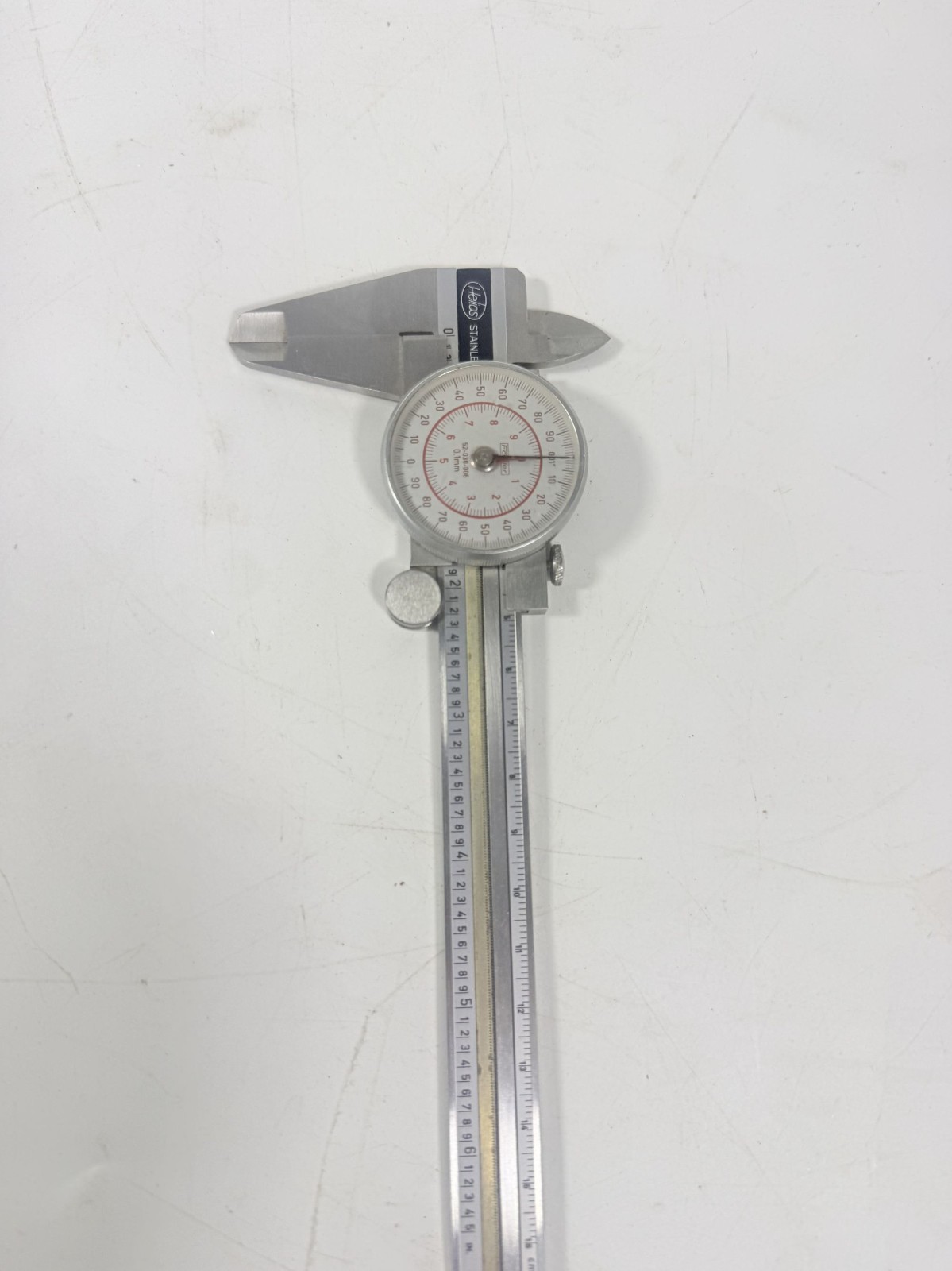 Helios Fowler 52-030-006 .001 Dial Caliper 6.5″ Stainless Steel WORKING F153 Ger