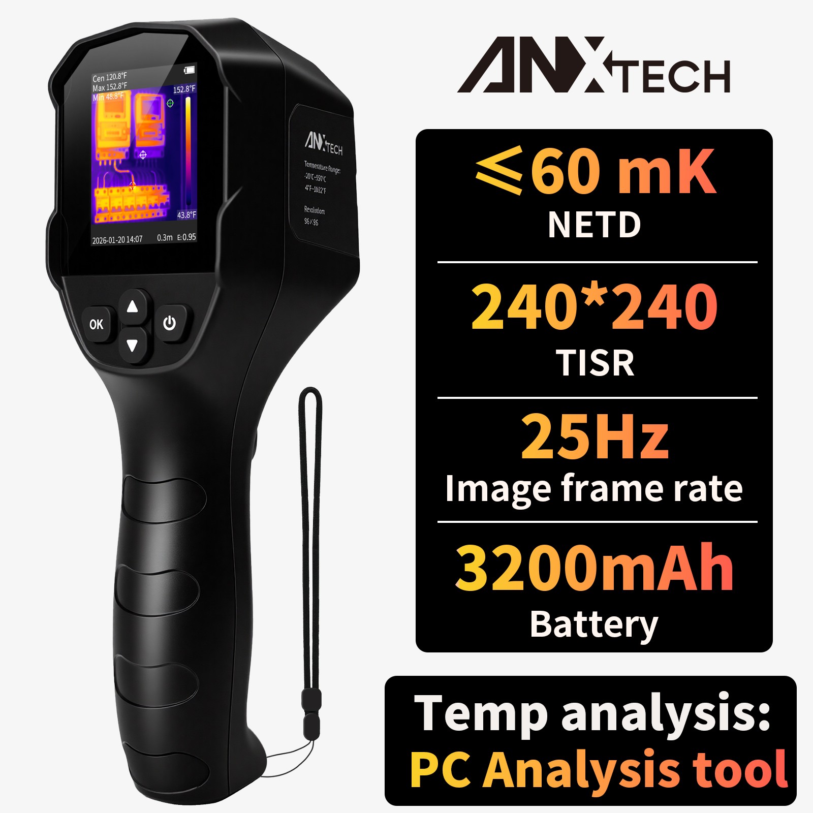 ANXTECH TISR 240×240 Handheld Infrared Thermal Camera