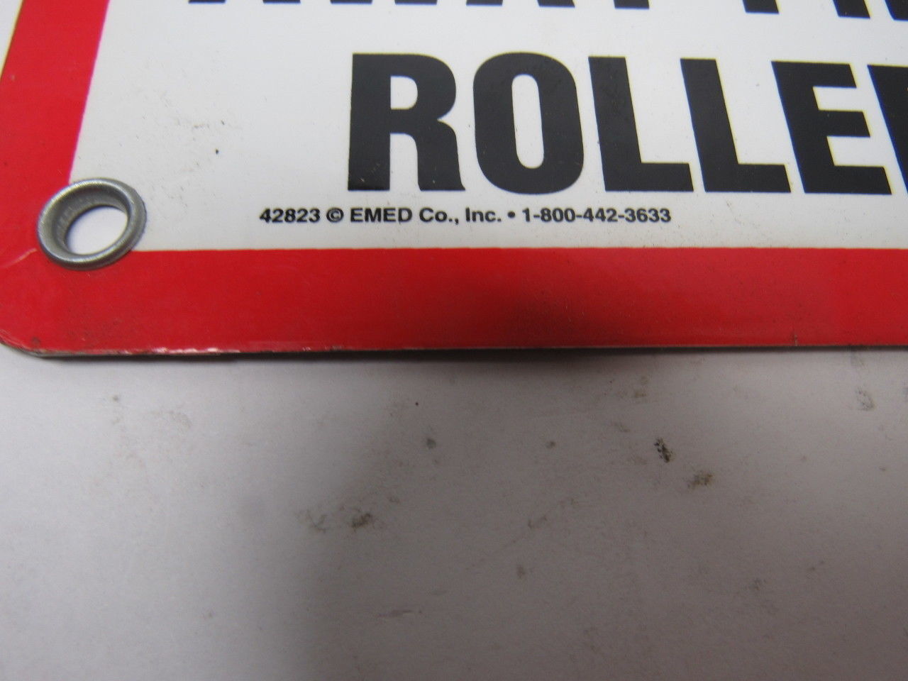 Emed Co. «Danger Keep Hands Away From Rollers» Metal Safety Sign 10″ x 7″
