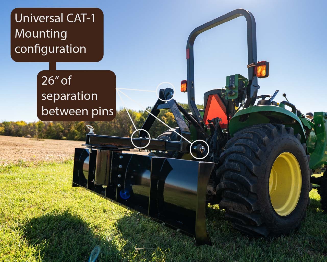 IMPACT IMPLEMENTS® Rear Grading Blade for Category 1 Tractors