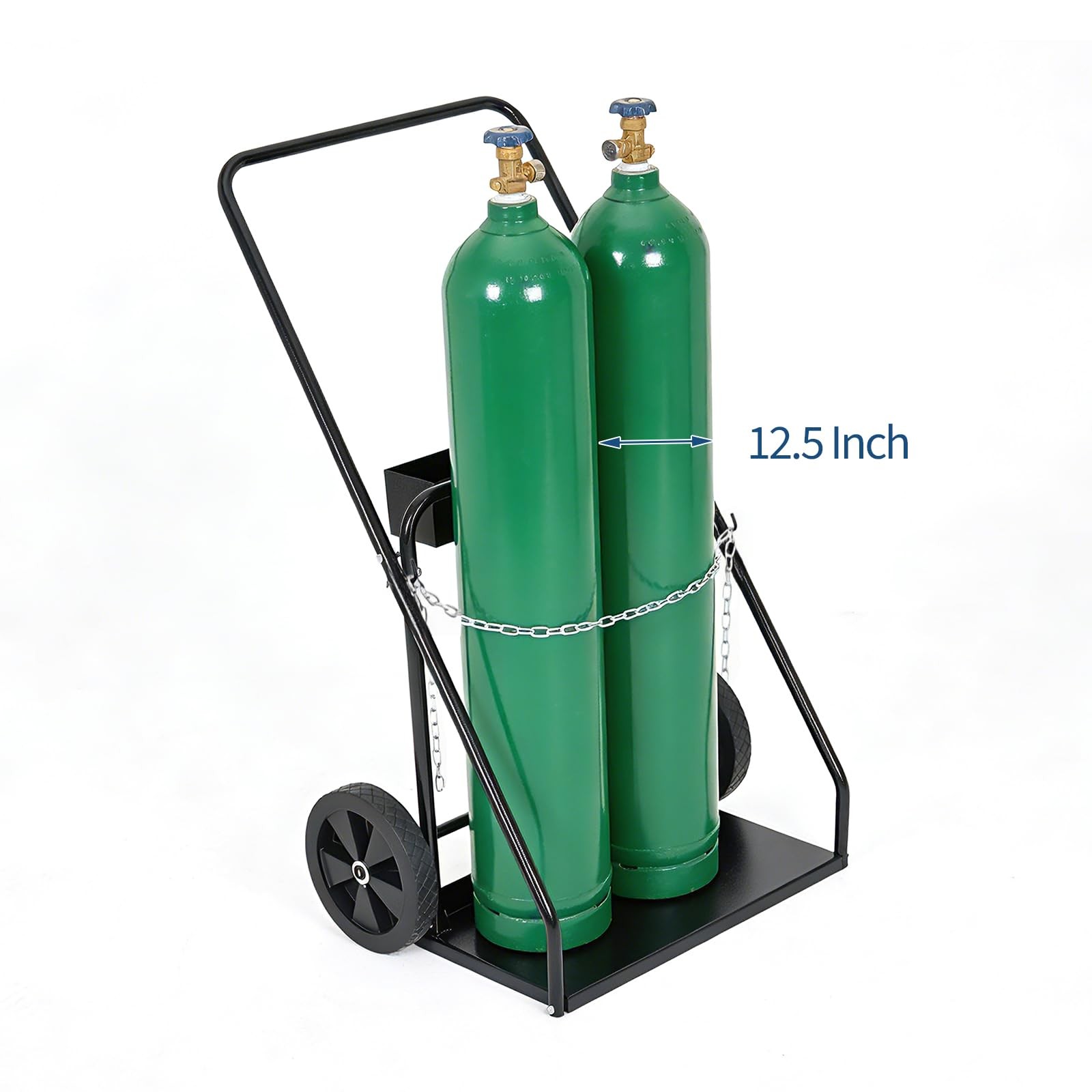 Welding Cylinder Cart, Heavy Duty Oxygen Acetylene Tank Cart Rolling Welder Cart