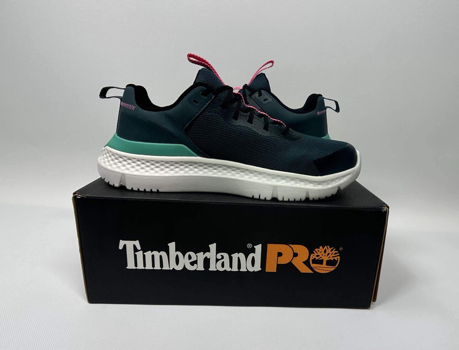 Timberland Pro Setra Women’s 8 Composite Safety Toe Teal Pink NIB
