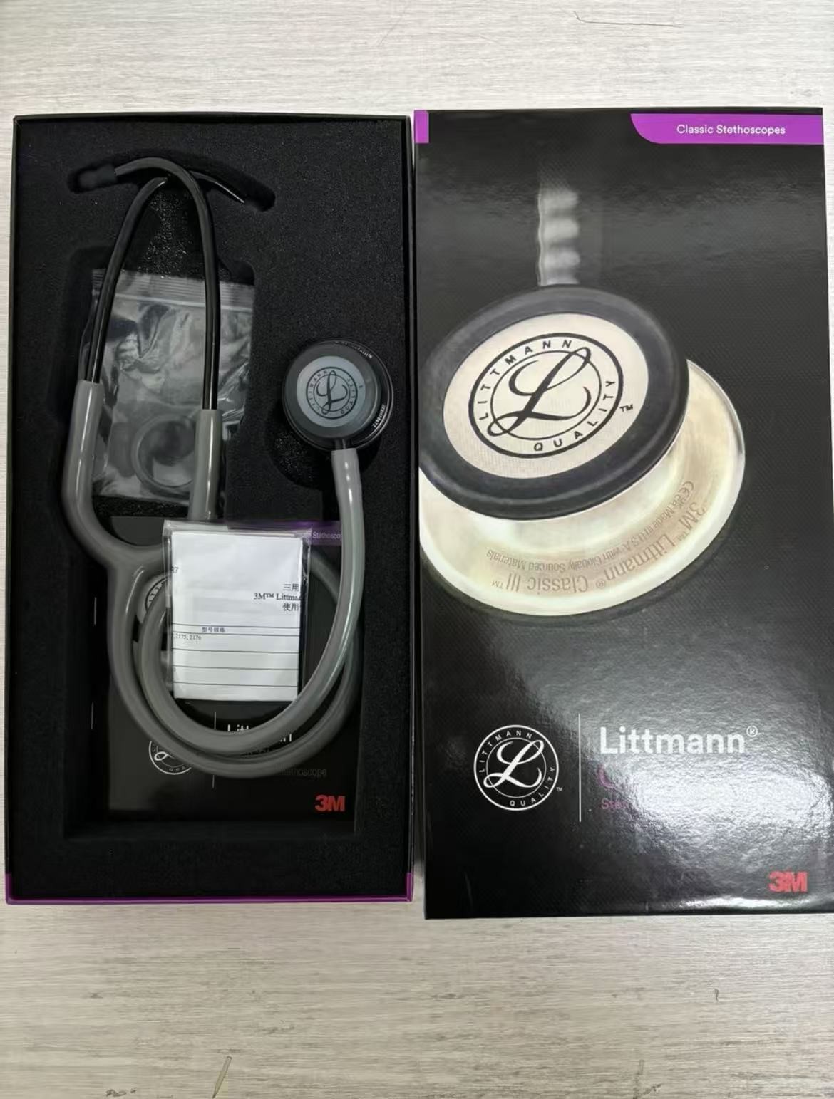 3M Littmann Cardiology III Stethoscope,5873,Smoke gray Cardiac pulse