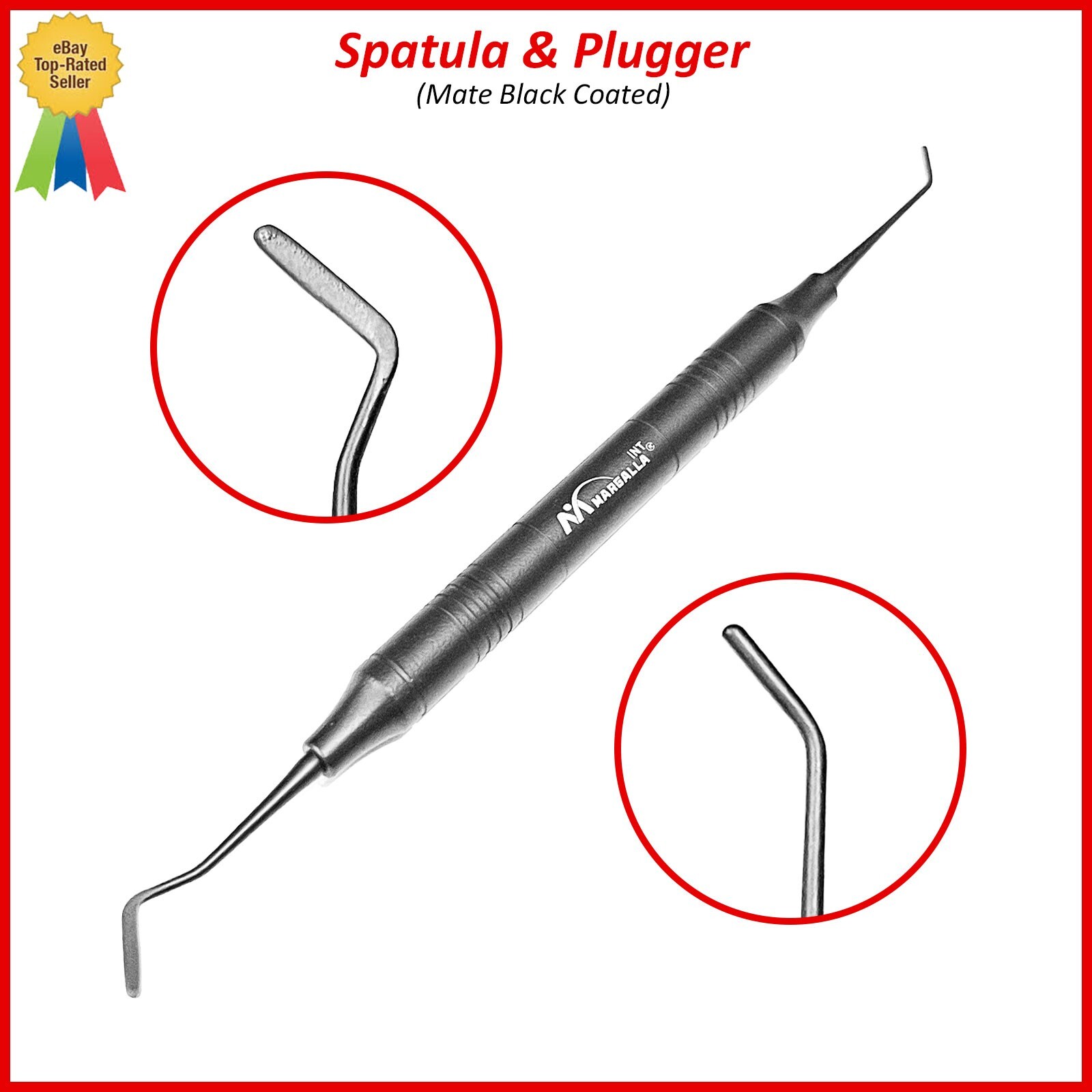 Dental Composite Filling Instruments Spatula & Plugger Mate Black Coated