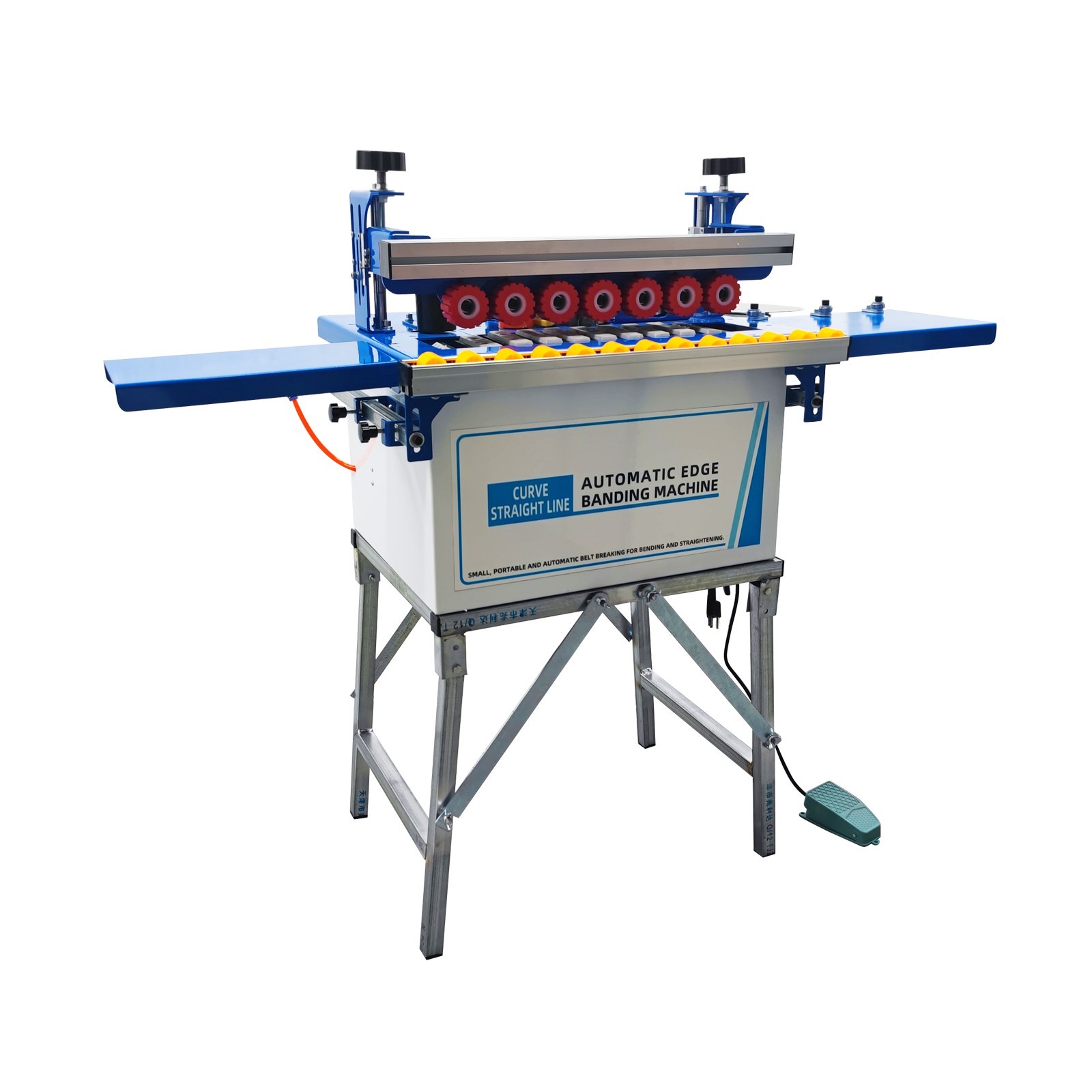 Used！Automatic Curved and Straight Edge Banding Machine Double-Sided Gluing 110V