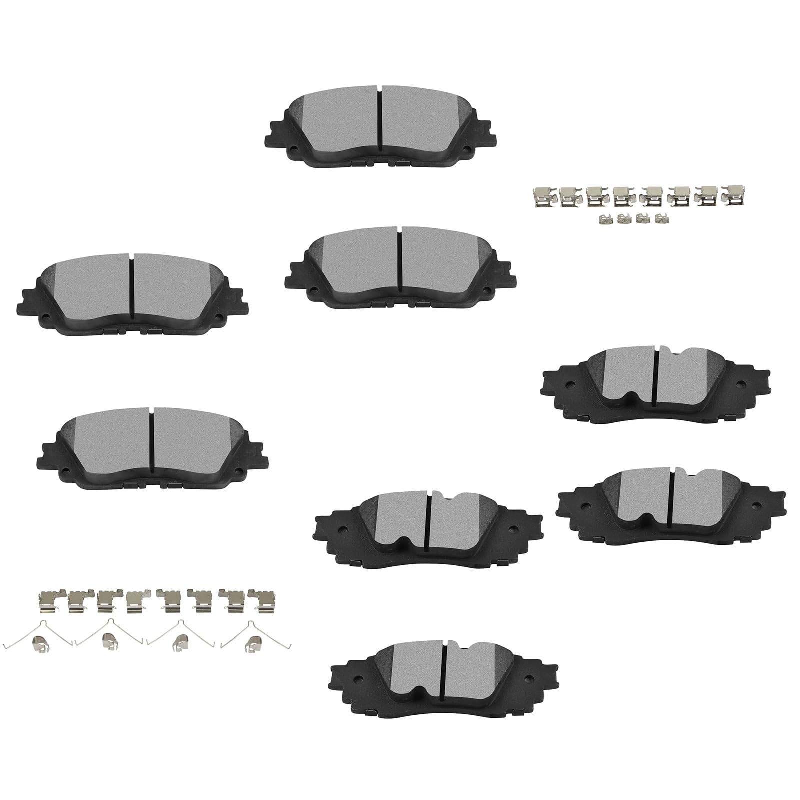 AUTOMUT – Front and Rear Disc Brake Pads Sets D2076 & D1879 w/Hardware