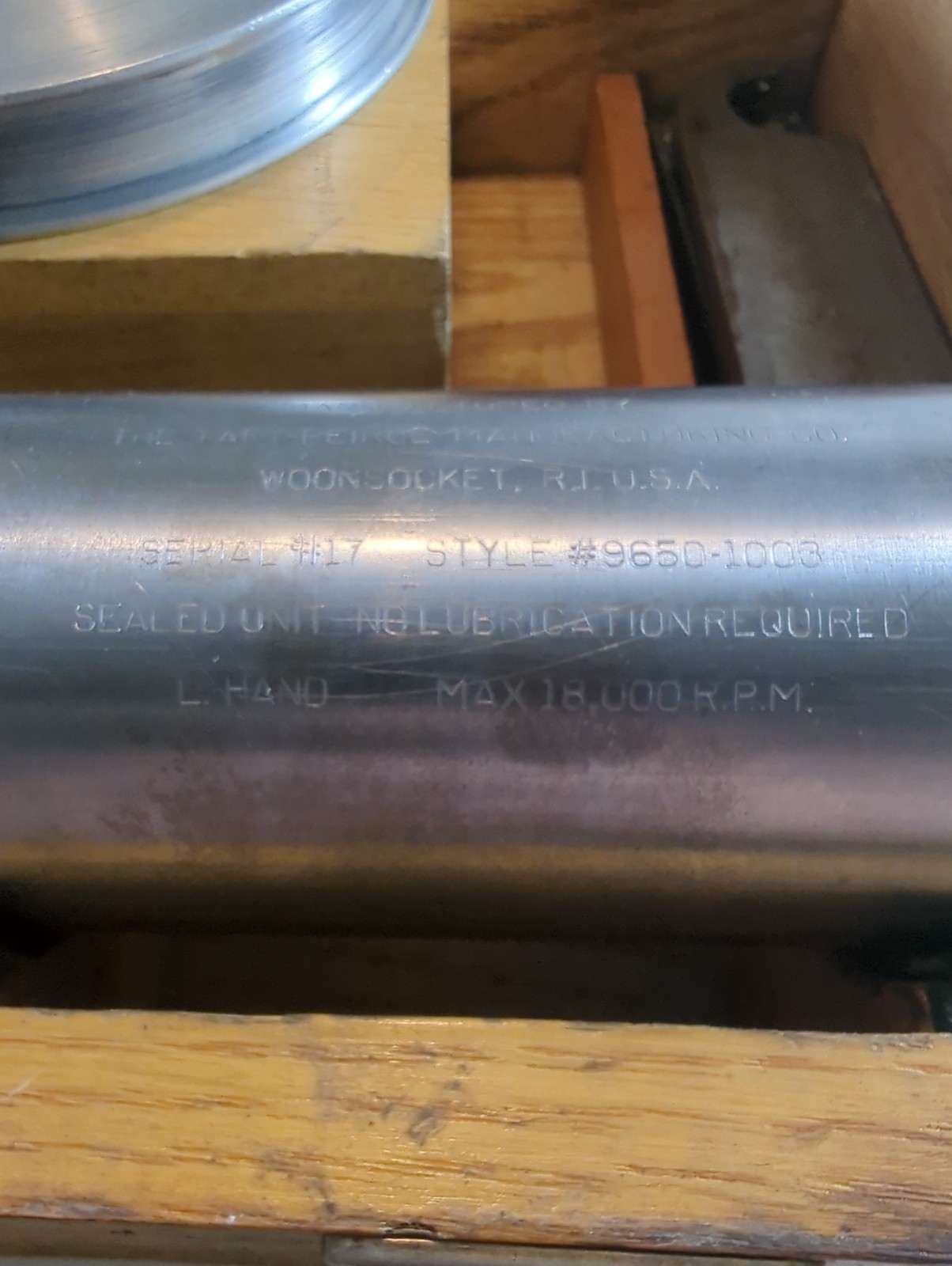 Taft Peirce 9650-1003 High Speed Grinding Attachment & Spindle Internal Surface