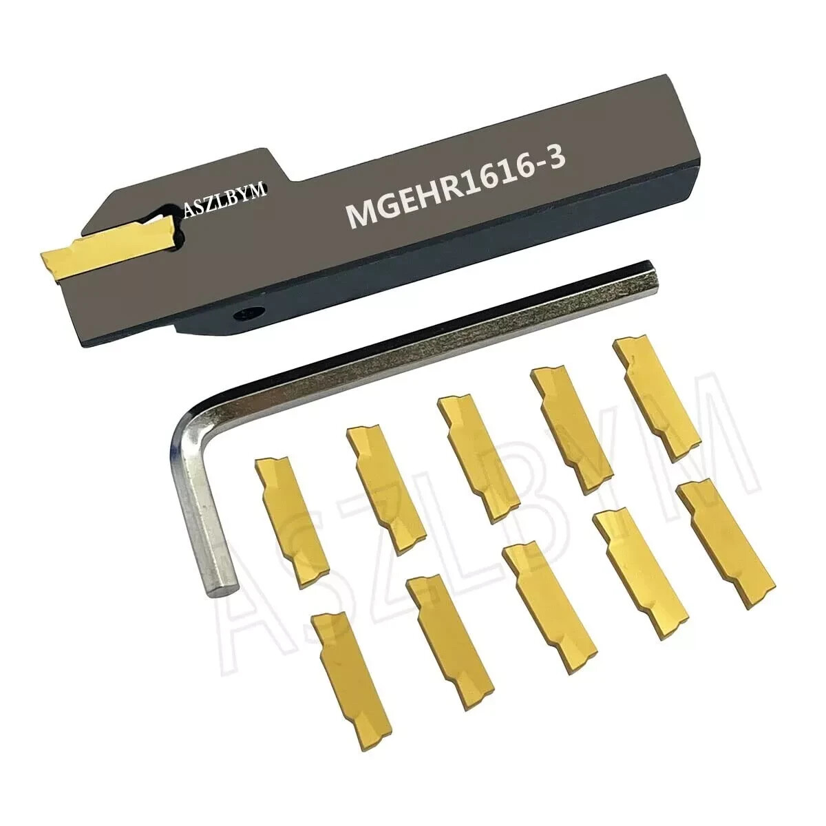 Lathe Grooving Tool Holder Grooving Cut-Off Tool Holder MGEHR1616-3 With 11pc