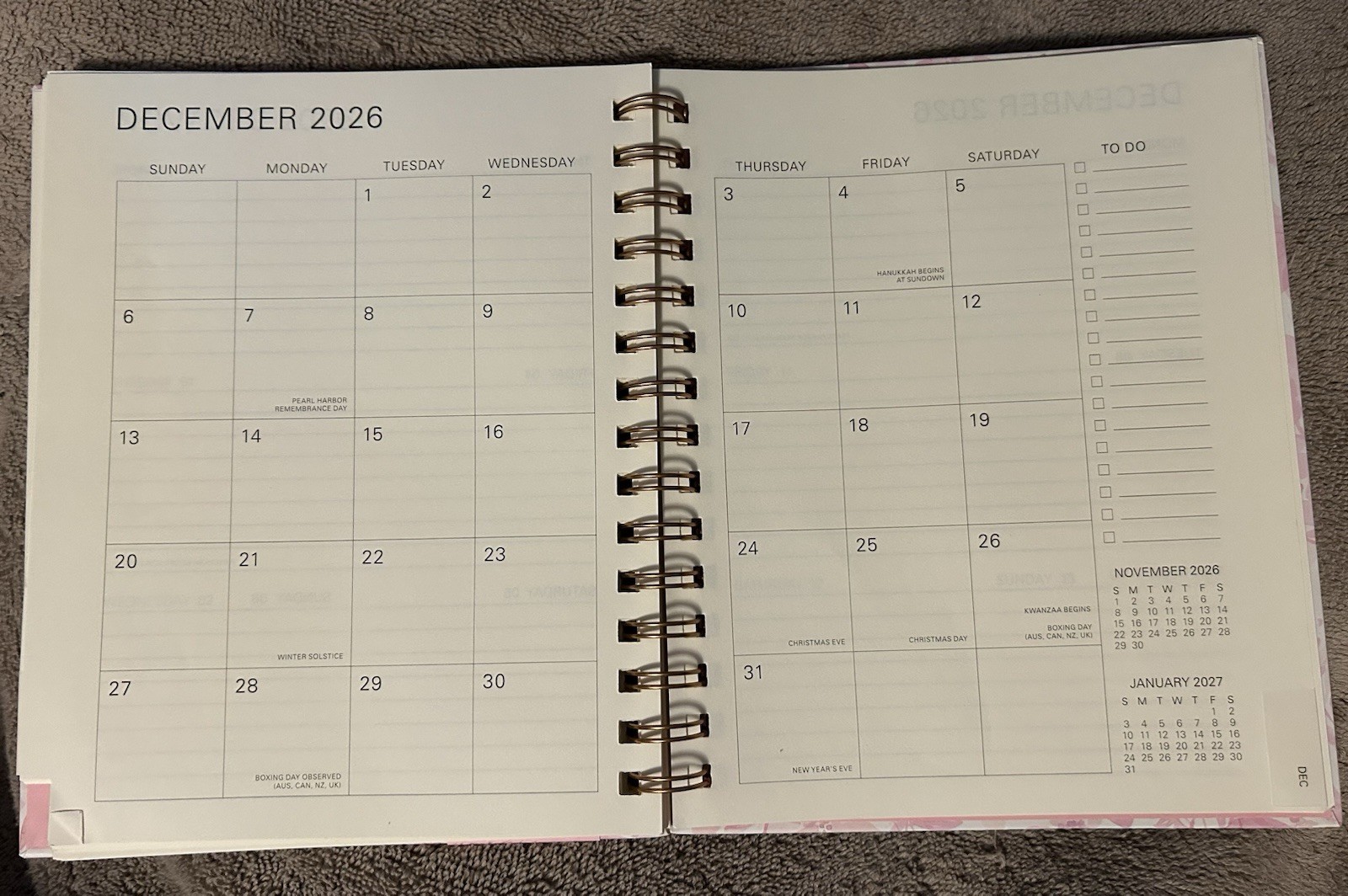 Orange Circle Studio 2026 12-Month Weekly/Monthly Planner Pink Floral Spiral
