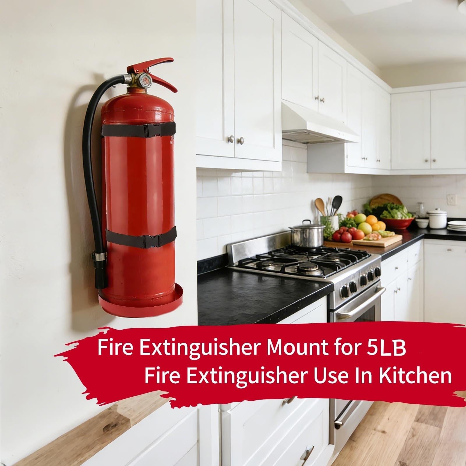 5 LBS Wall Mounted Fire Extinguisher Bracket Mount for Home Car RV Truck