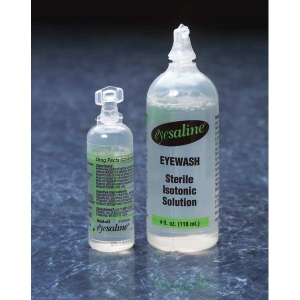 Honeywell 32-000452-0000 Eyesaline, Single Use Eyewash Bottle, 4 Oz, 3 Year