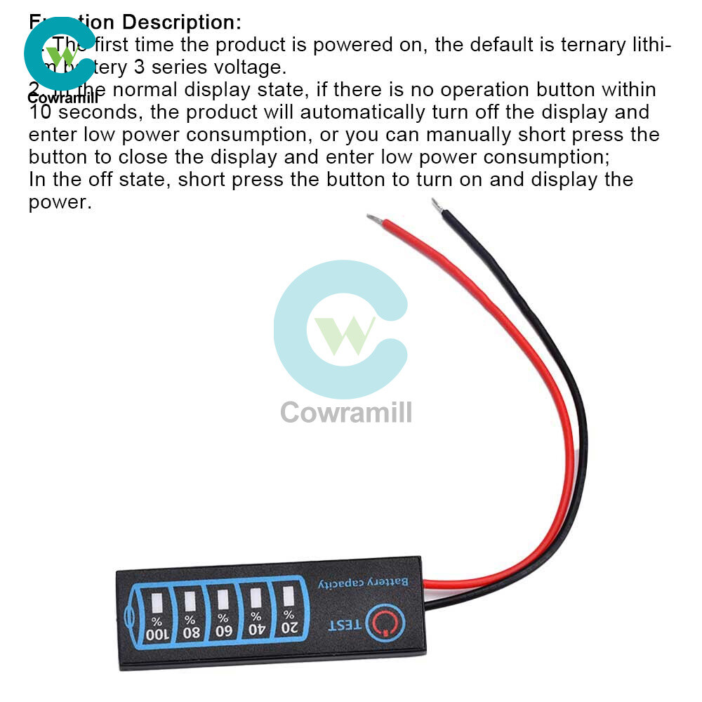 DC5V-30V Intelligent LED Battery Capacity Indicator Board 3-mode Battery Monitor
