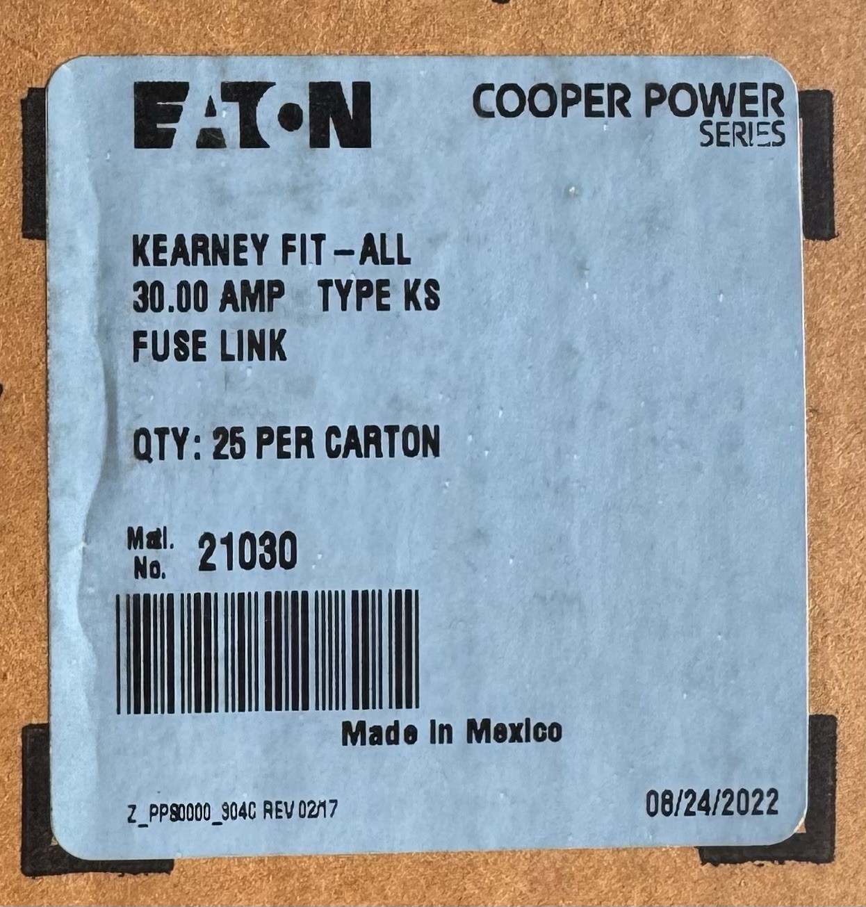 KEARNEY FIT – ALL 30.00 AMP TYPE KS FUSE LINK QTY: 25