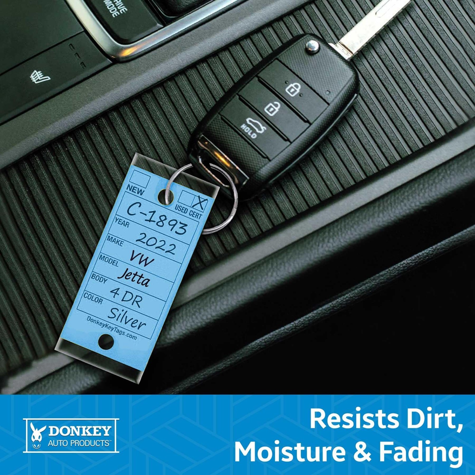 , Laminated Self-Protecting (250 Tags per Box with Metal Rings) (Blue)