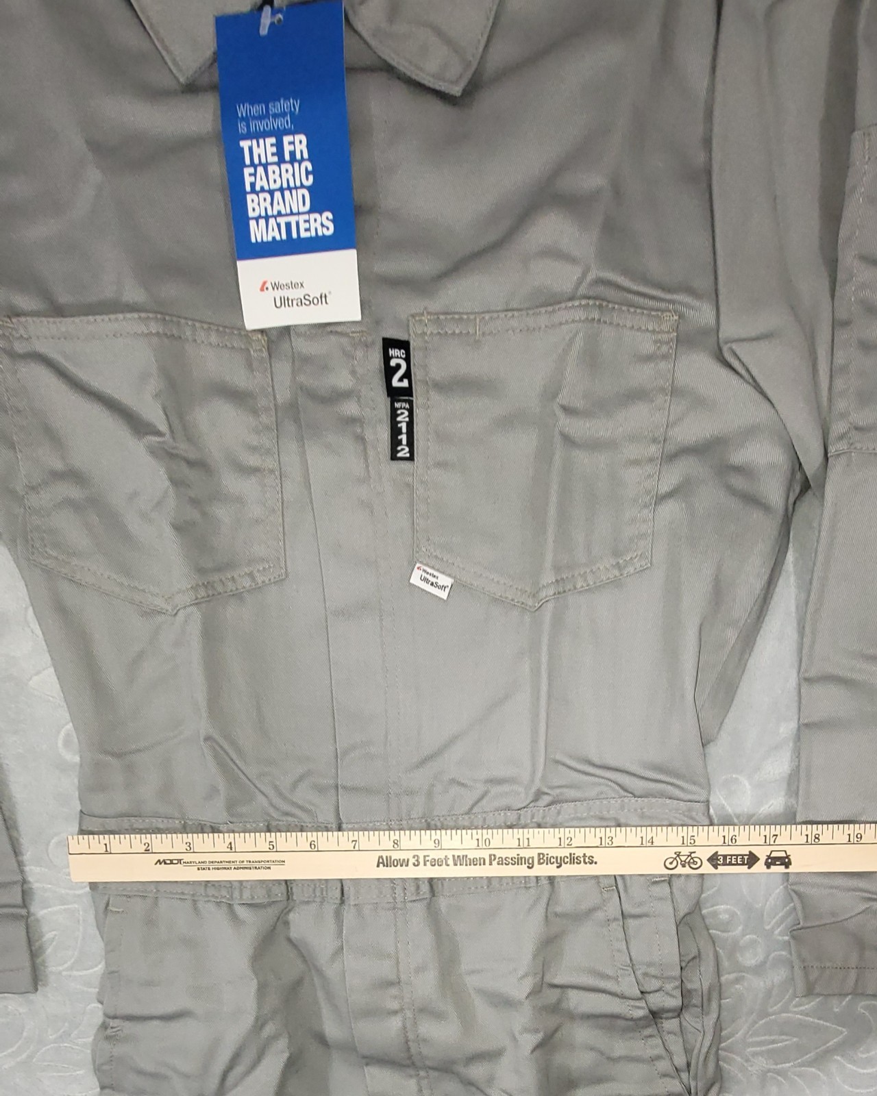 Neese VU7LCAGY Westex UltraSoft FR Men’s Coverall Gray Size Medium 38/40 Regular
