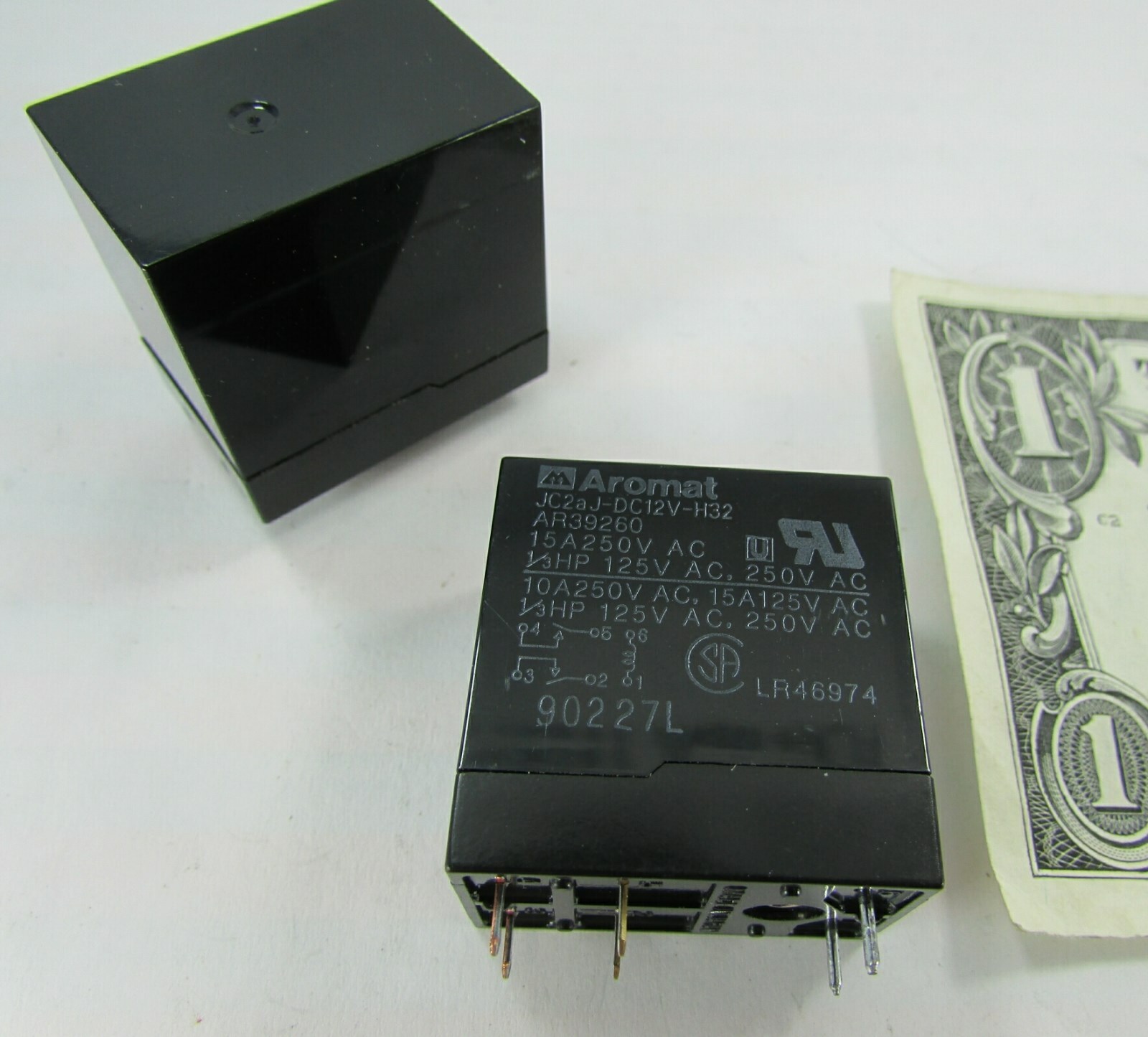 Lot 2 Aromat Relays 2-Pole 12VDC Coil DPST-NO PC Board Max 15A 250VAC JC2aJ-DC12