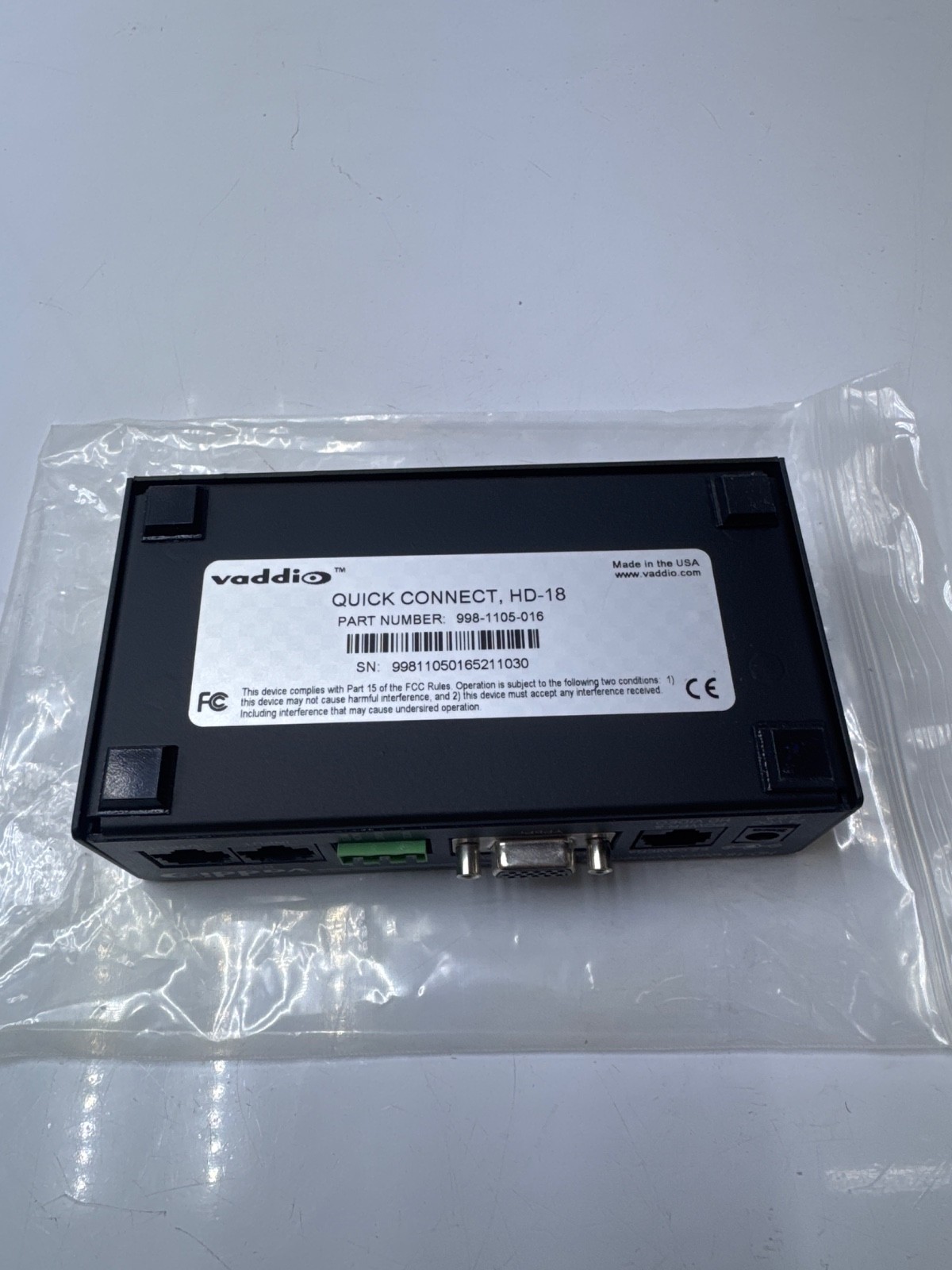Vaddio 998-1105-016 Quick-Connect OneLink Interface HDMI Video Out