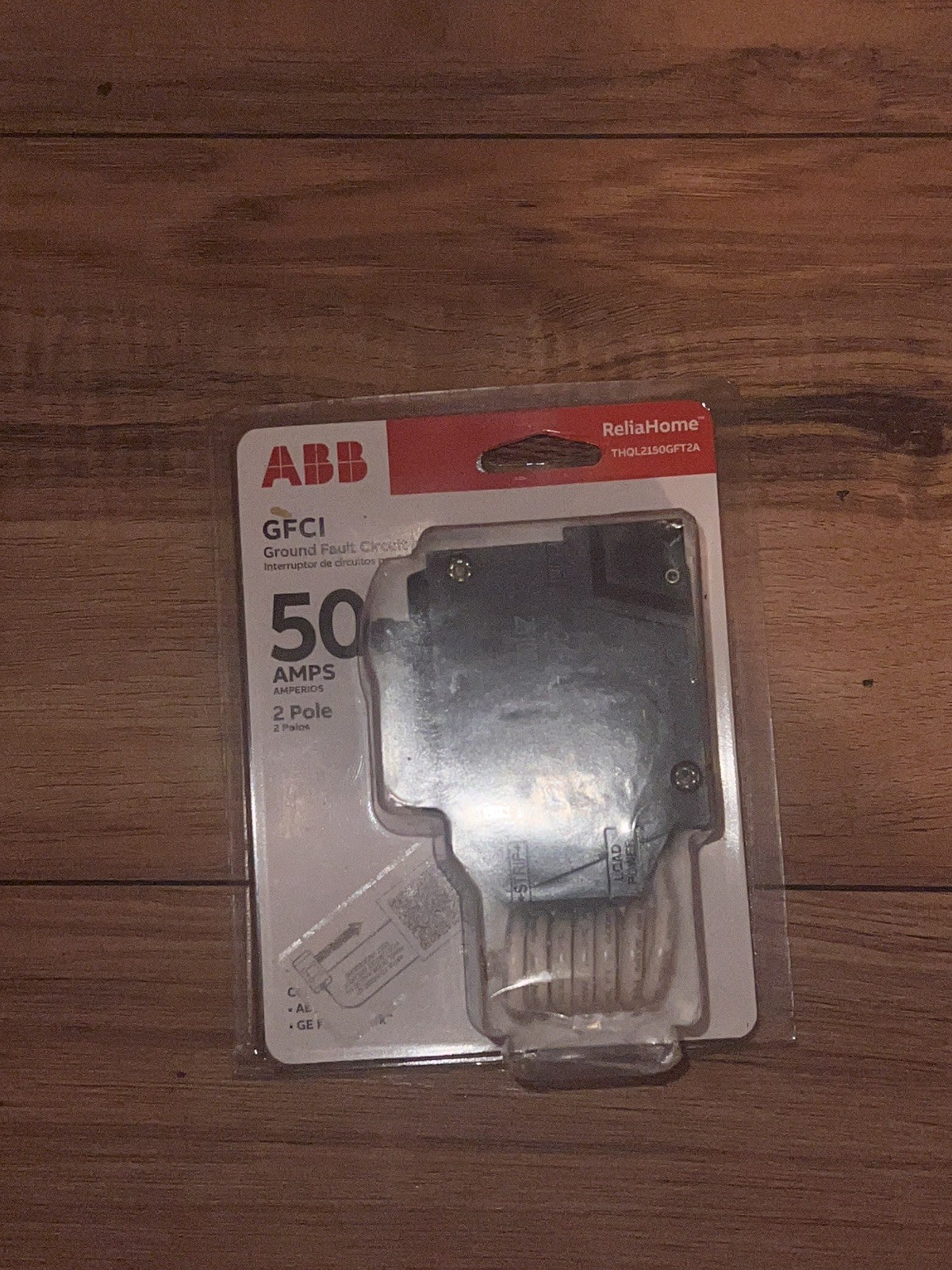 ABB THQL2150GFT2A 50A 240V Double Pole Ground Fault Breaker with Self-Test
