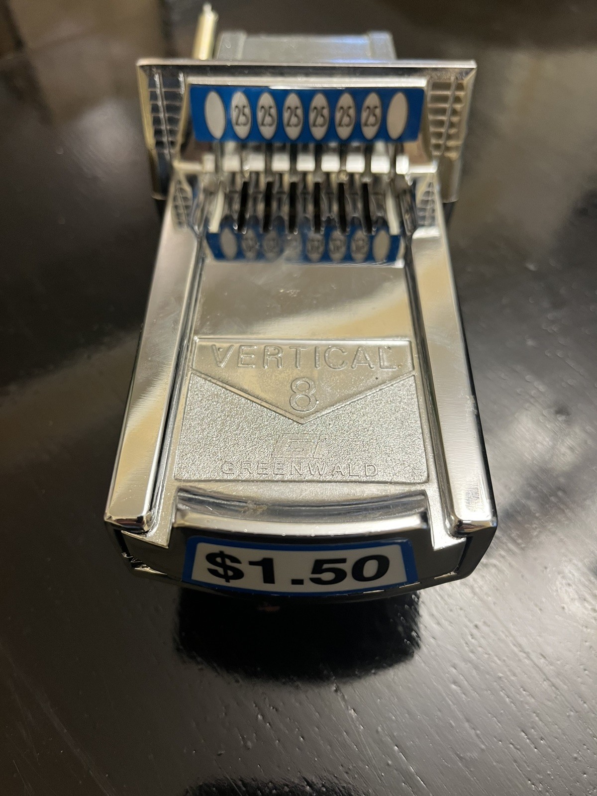 Greenwald Vertical 8 Coin (Quarter) Slide 20-3020 Pre-Set at $1.50 **NEW** NoBox
