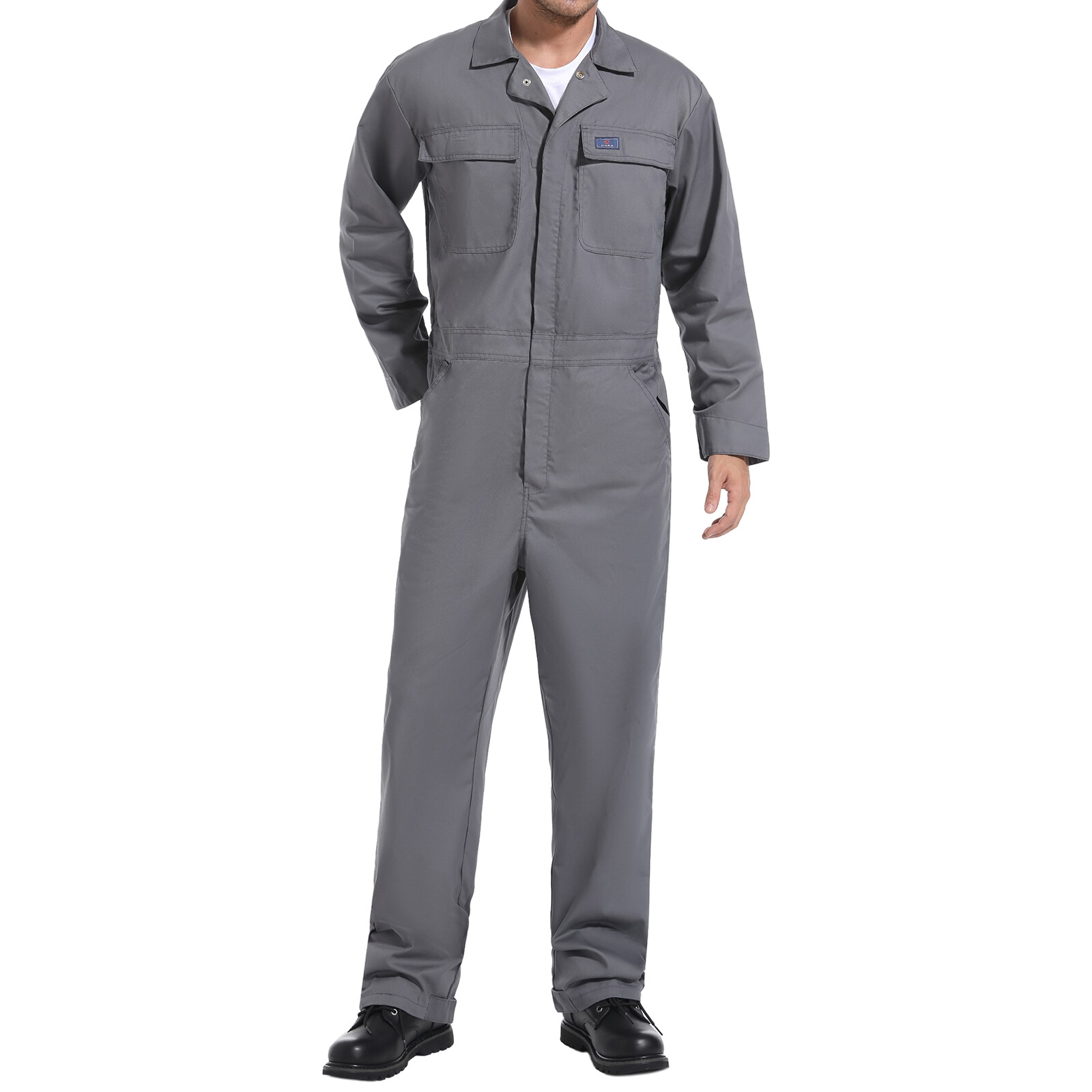 HISEA Men’s Long Sleeve Coverall Workwear Jumpsuit Boilersuit Anti-Stain&Wrinkle