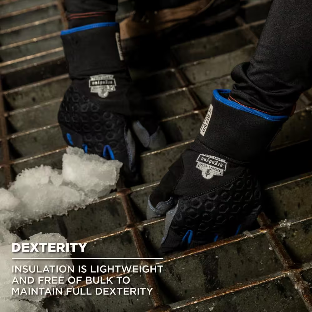 Proflex 817WP Medium Black Reinforced Thermal Waterproof Utility Gloves